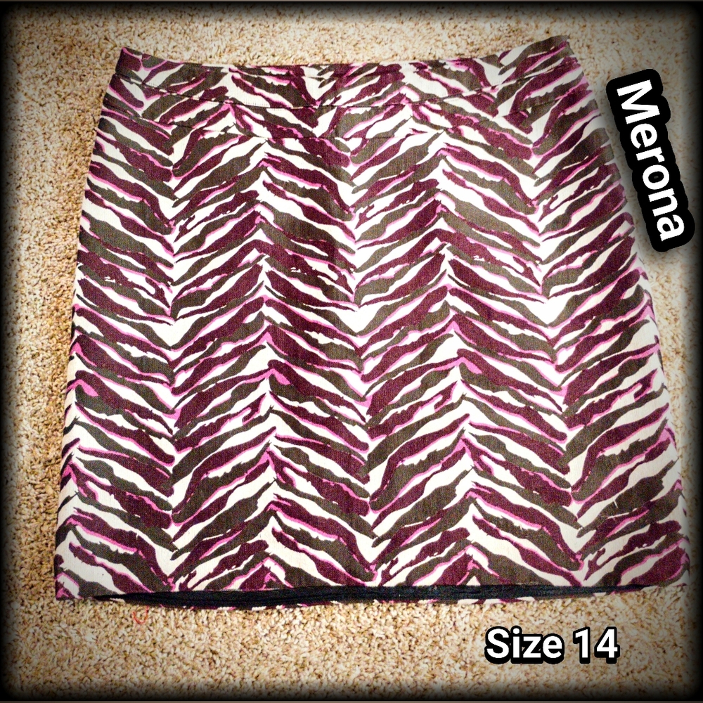 MERONA plus size skirt zipper closure lined size 14